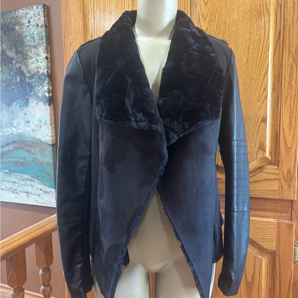 QED London Black Teddy Jacket